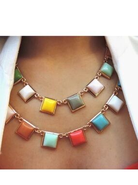 Kate Spade tutti frutti double strand colorful necklace